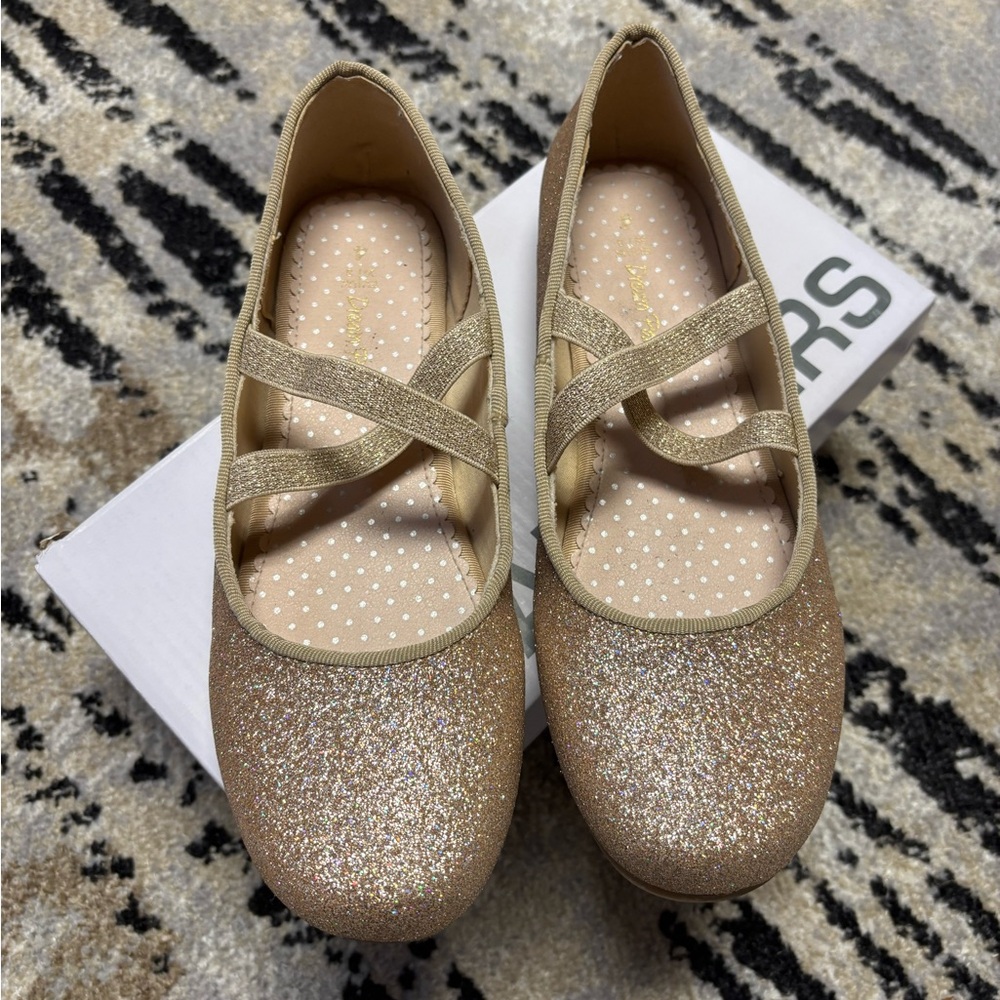 Sparkly Gold Ballerina Flatts